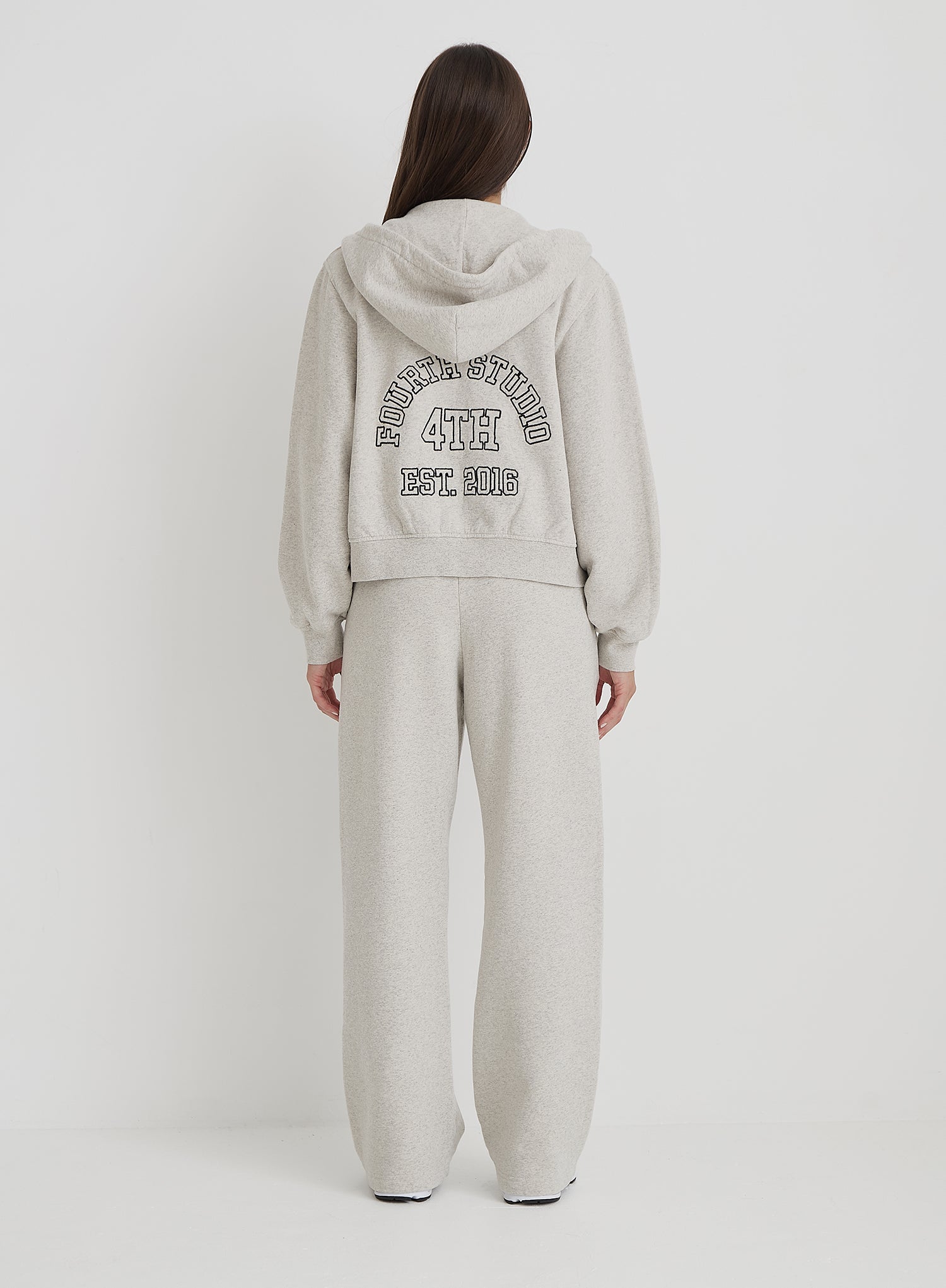 Grey Fourth Studio Cropped Zip Hoodie